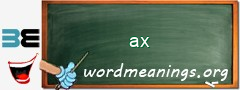 WordMeaning blackboard for ax